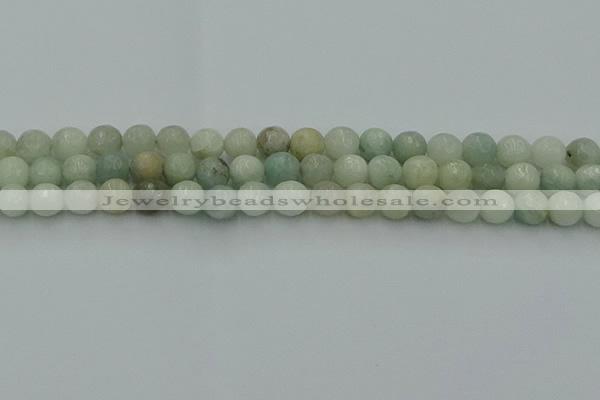 CAQ837 15.5 inches 8mm faceted round aquamarine beads wholesale