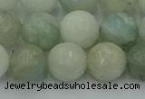 CAQ839 15.5 inches 12mm faceted round aquamarine beads wholesale