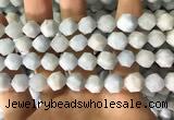 CAQ855 15.5 inches 10mm faceted nuggets aquamarine beads wholesale