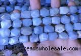 CAQ863 15.5 inches 10*12mm - 12*14mm faceted nuggets aquamarine beads