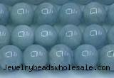 CAQ865 15.5 inches 6mm round aquamarine gemstone beads wholesale