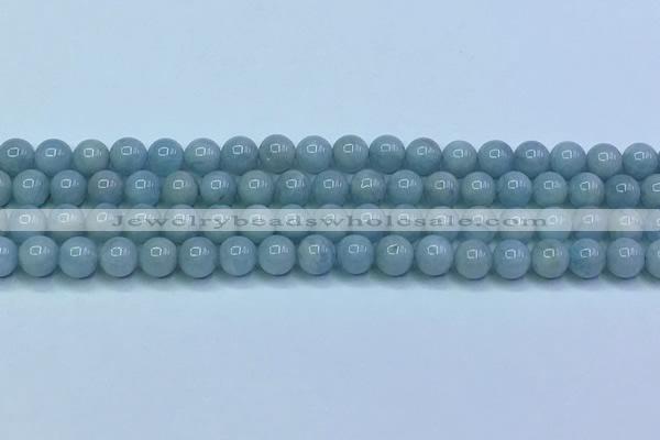 CAQ865 15.5 inches 6mm round aquamarine gemstone beads wholesale