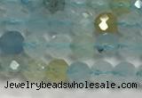 CAQ882 15.5 inches 3.5mm faceted round tiny aquamarine beads