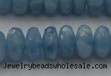 CAQ89 15.5 inches 5*11mm faceted rondelle AA grade aquamarine beads