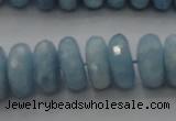 CAQ90 15.5 inches 6*13mm faceted rondelle AA grade aquamarine beads