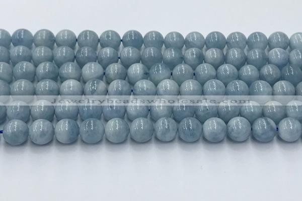 CAQ907 15.5 inches 8mm round aquamarine gemstone beads