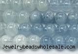 CAQ935 15 inches 6mm round aquamarine gemstone beads