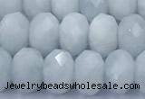 CAQ949 15 inches 6*8mm faceted rondelle aquamarine beads