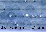 CAQ962 15 inches 4mm faceted round aquamarine beads