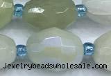 CAQ963 15 inches 9*11mm - 13*18mm faceted nuggets AB-color aquamarine beads