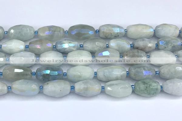 CAQ964 15 inches 12*18mm - 13*21mm faceted nuggets AB-color aquamarine beads