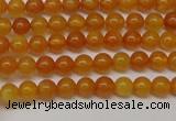 CAR101 15.5 inches 4mm round natural amber beads