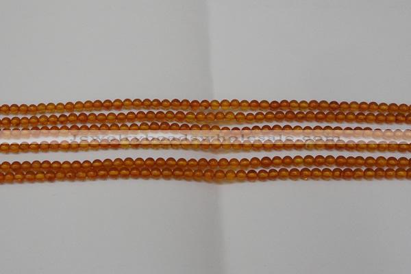 CAR105 15.5 inches 3mm round natural amber beads