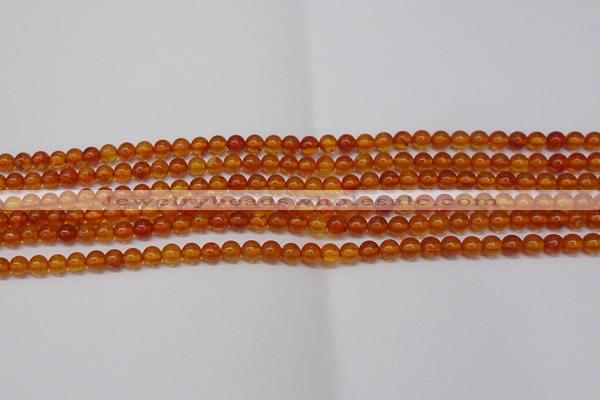 CAR106 15.5 inches 4mm round natural amber beads