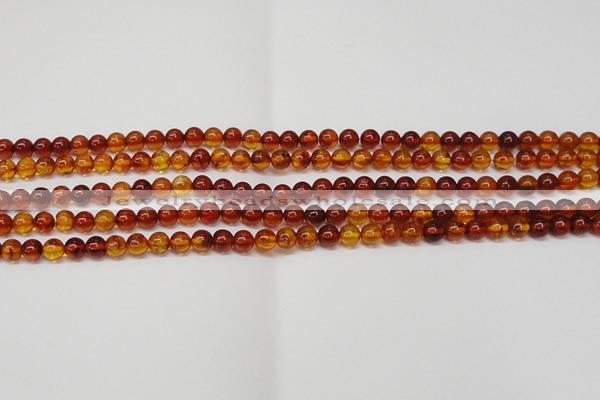 CAR112 15.5 inches 5mm round natural amber beads