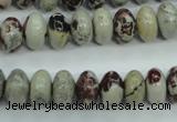 CAR12 15.5 inches 6*10mm rondelle artistic jasper beads wholesale