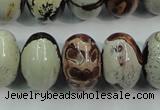 CAR18 15.5 inches 13*18mm rondelle artistic jasper beads wholesale