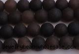 CAR209 15.5 inches 8mm - 9mm round matte natural amber beads