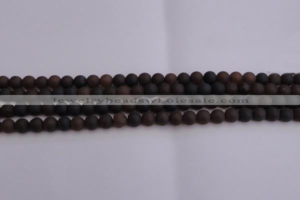 CAR209 15.5 inches 8mm - 9mm round matte natural amber beads