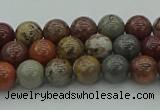 CAR350 15.5 inches 4mm round red artistic jasper beads wholesale