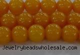 CAR402 15.5 inches 8mm round synthetic amber beads wholesale