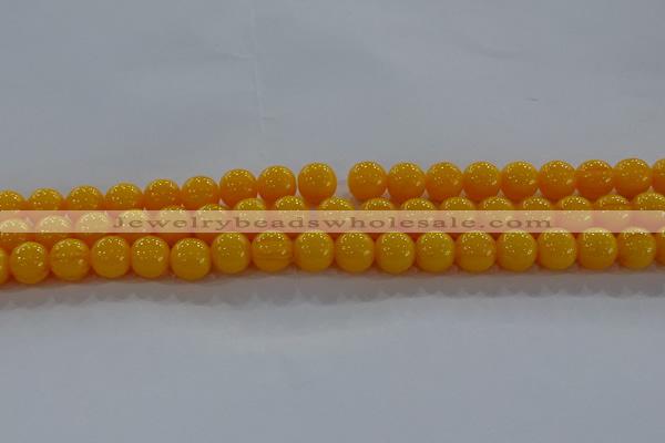 CAR403 15.5 inches 10mm round synthetic amber beads wholesale