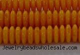 CAR409 15.5 inches 3*8mm rondelle synthetic amber beads wholesale