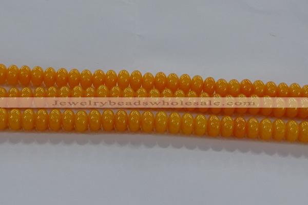 CAR410 15.5 inches 6*9mm rondelle synthetic amber beads wholesale