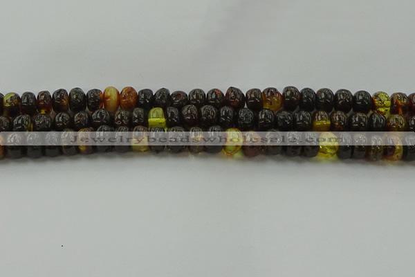 CAR532 15.5 inches 5*8mm rondelle natural amber beads wholesale