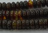 CAR533 15.5 inches 4*10mm rondelle natural amber beads wholesale