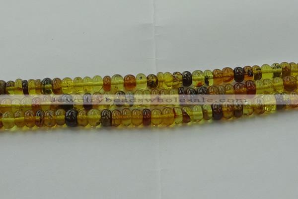 CAR538 15.5 inches 5*8mm rondelle natural amber beads wholesale