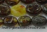 CAR545 15.5 inches 8*10mm - 9*11mm oval natural amber beads