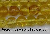 CAR552 15.5 inches 7mm - 8mm round natural amber beads wholesale