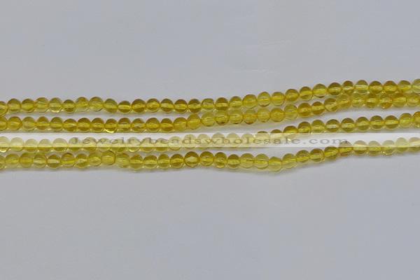 CAR558 15.5 inches 4mm - 4.5mm round natural amber beads wholesale