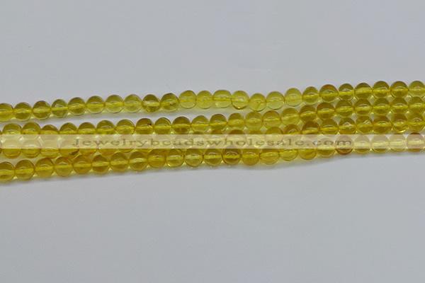 CAR559 15.5 inches 6mm - 6.5mm round natural amber beads wholesale