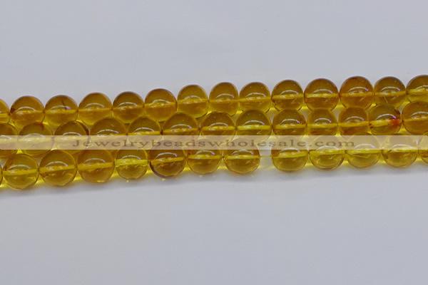 CAR566 15.5 inches 13mm - 14mm round natural amber beads wholesale