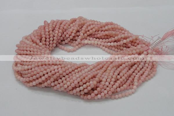 CAS02 15.5 inches 4mm round pink angel skin gemstone beads