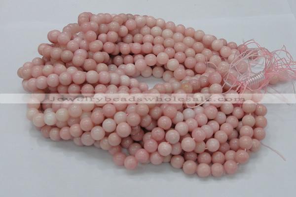 CAS05 15.5 inches 10mm round pink angel skin gemstone beads