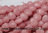 CAS14 15.5 inches 8*8mm heart pink angel skin gemstone beads