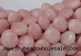 CAS15 15.5 inches 10mm flat round pink angel skin gemstone beads