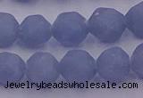 CAS213 15.5 inches 12mm faceted nuggets blue angel skin gemstone beads