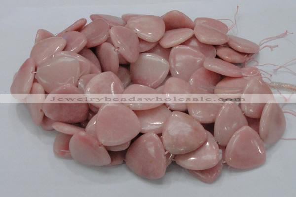 CAS32 15.5 inches 30*30mm triangle pink angel skin gemstone beads