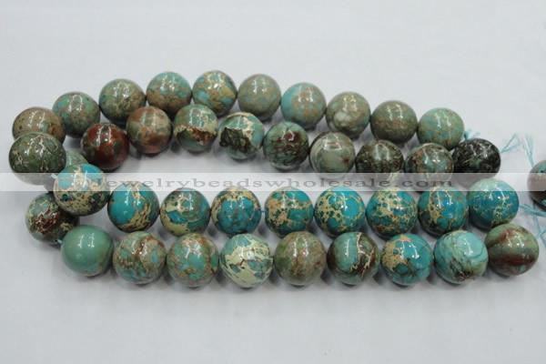 CAT04 15.5 inches 20mm round natural aqua terra jasper beads