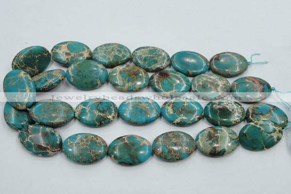 CAT10 15.5 inches 22*30mm oval natural aqua terra jasper beads