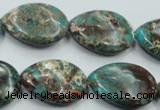 CAT12 15.5 inches 18*25mm flat teardrop natural aqua terra jasper beads