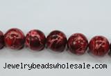 CAT162 15.5 inches 10mm round dyed natural aqua terra jasper beads