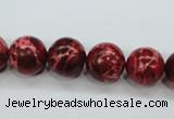 CAT165 15.5 inches 16mm round dyed natural aqua terra jasper beads