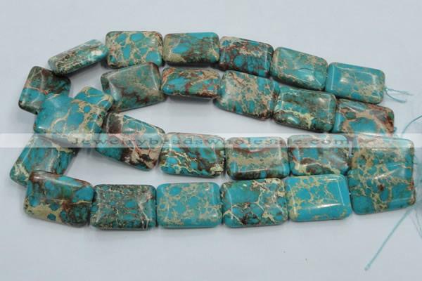 CAT17 15.5 inches 22*30mm rectangle natural aqua terra jasper beads