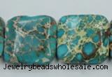 CAT18 15.5 inches 25*25mm square natural aqua terra jasper beads