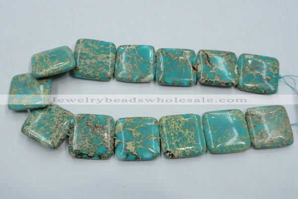 CAT19 15.5 inches 30*30mm square natural aqua terra jasper beads